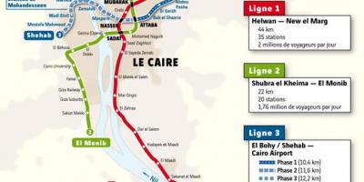 Mapa metra w Kairze