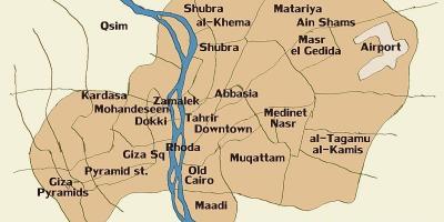Mapa Kairu i okolic