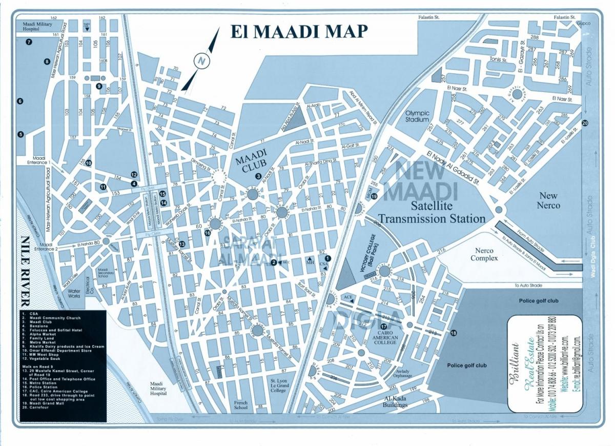 Mapa Cairo Maadi