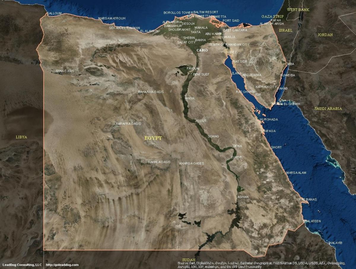 Mapa Kairu satelitę