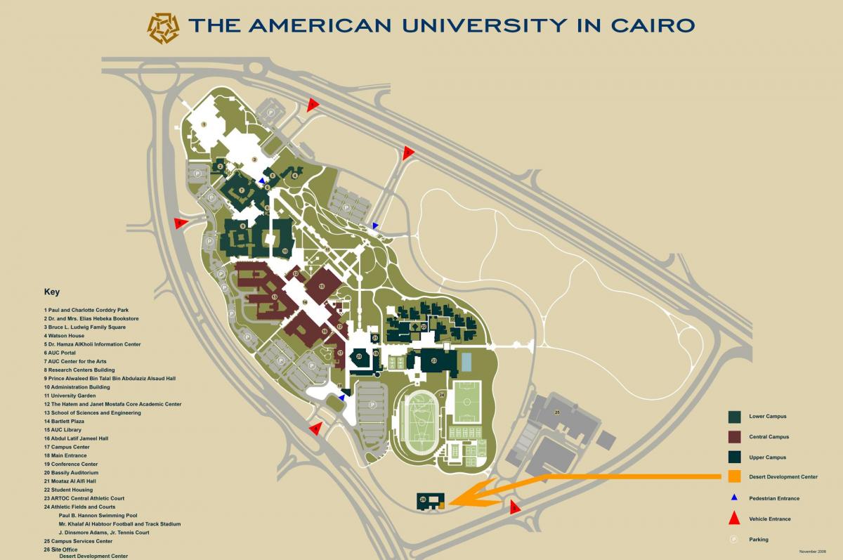 Mapa АУК Nowy Kair kampus