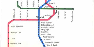 Mapa metra w Kairze 