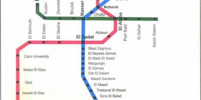 Mapa metra w Kairze 